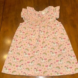 Cecil & Lou Rainbow and Unicorn Knit Dress - size 7